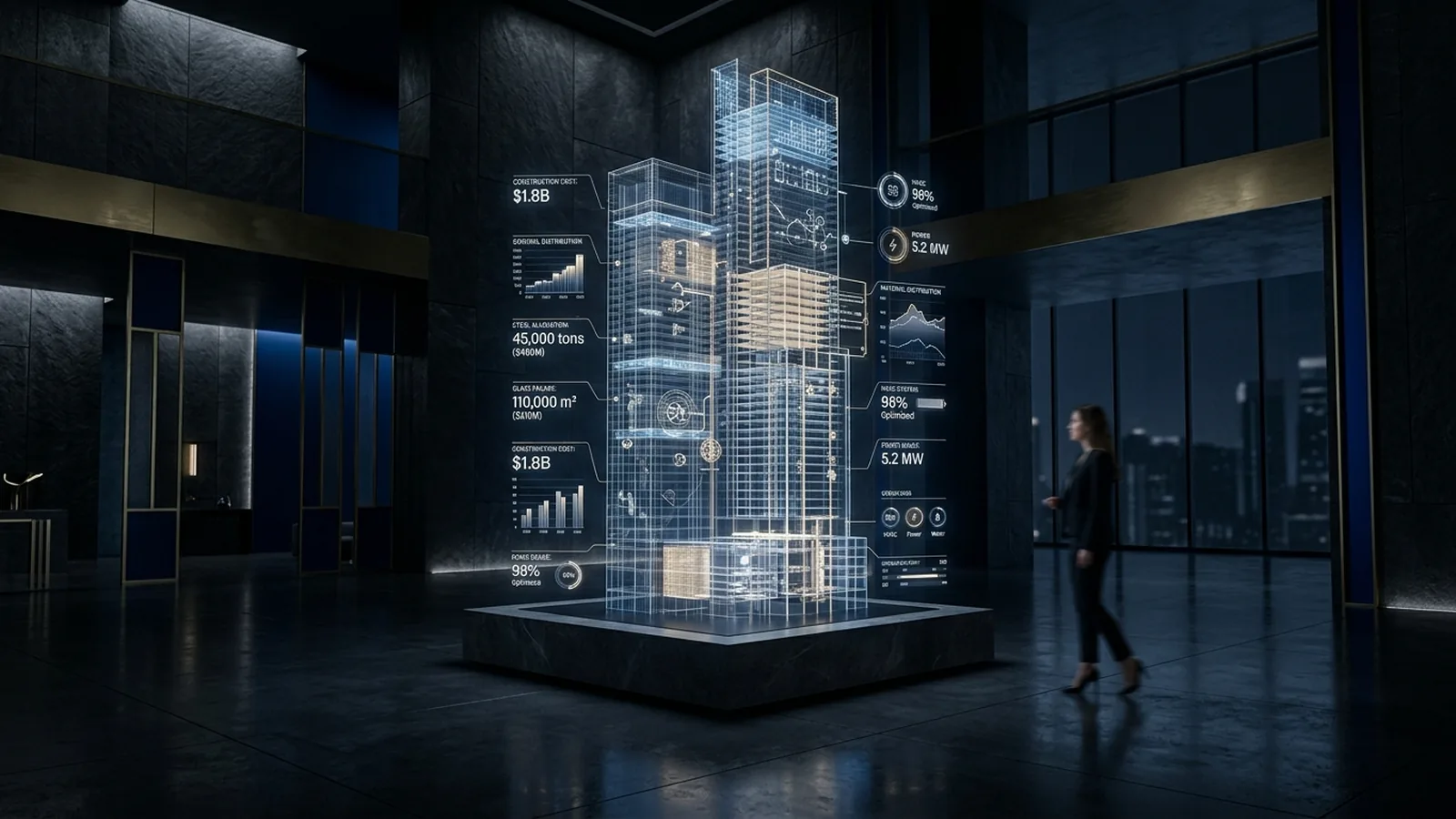 Transparent digital twin building model